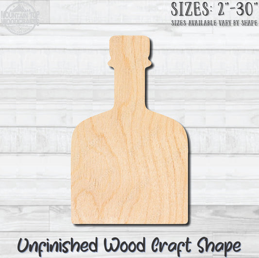 Liquor Bottle 1 Unfinished Wood Shape Blank Laser Engraved Cutout Woodcraft Craft Supply