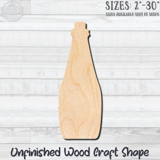 Beer Water Bottle 1 Unfinished Wood Shape Blank Laser Engraved Cutout Woodcraft Craft Supply