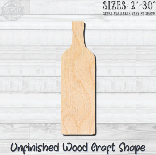 Beer Wine Liquor Bottle 2 Unfinished Wood Shape Blank Laser Engraved Cutout Woodcraft Craft Supply
