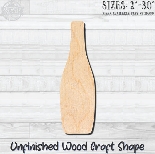 Wine Liquor Beer Bottle 4 Unfinished Wood Shape Blank Laser Engraved Cut Out Woodcraft Craft Supply