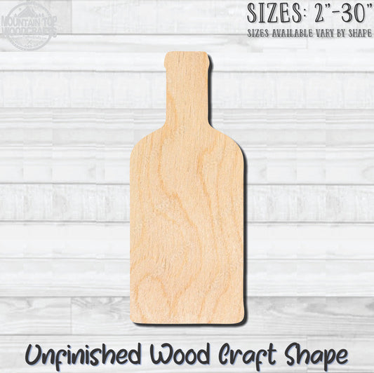Bar Liquor Wine Beer Bottle Unfinished Wood Shape Blank Laser Engraved Cutout Woodcraft Craft Supply