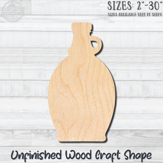 Moonshine Jug Bottle 1 Unfinished Wood Shape Blank Laser Engraved Cutout Woodcraft Craft Supply