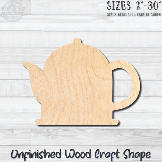 Teapot Tea Pot 2 Unfinished Wood Shape Blank Laser Engraved Cut Out Woodcraft Craft Supply