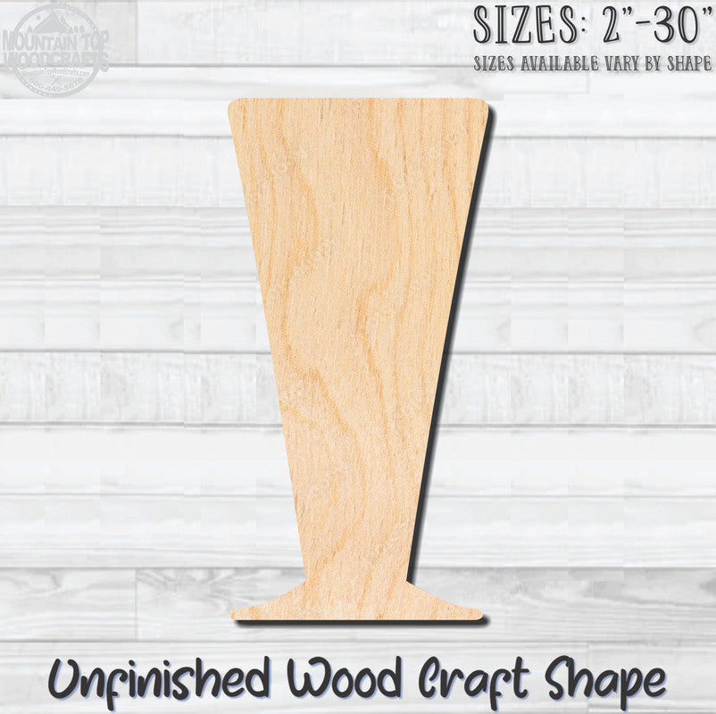 Champagne Coupe Bar Glass Unfinished Wood Shape Blank Laser Engraved Cutout Woodcraft Craft Supply