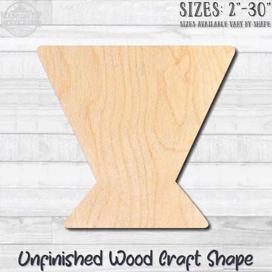 Cosmopolitan Bar Glass Unfinished Wood Shape Blank Laser Engraved Cutout Woodcraft Craft Supply