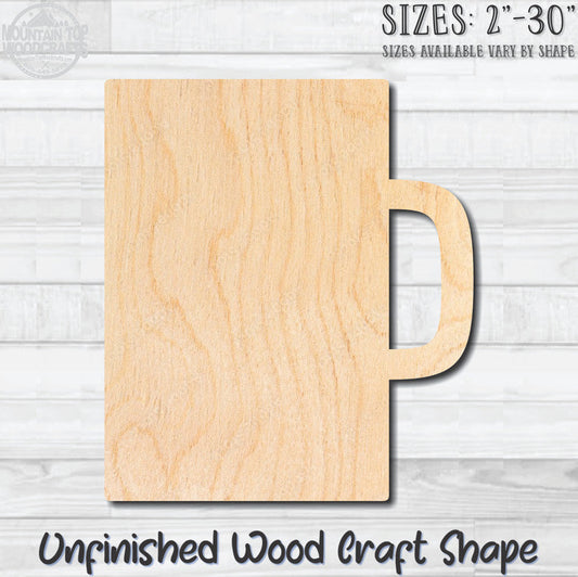 Beer Stein Bar Glass Unfinished Wood Shape Blank Laser Engraved Cutout Woodcraft Craft Supply