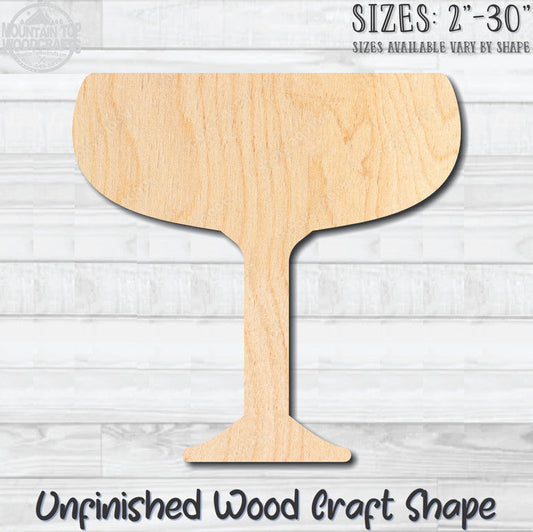 Daiquiri Bar Glass Unfinished Wood Shape Blank Laser Engraved Cutout Woodcraft Craft Supply