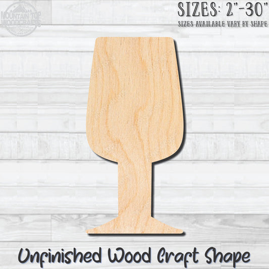 Champagne Flute 1 Bar Glass Unfinished Wood Shape Blank Laser Engraved Cutout Woodcraft Craft Supply