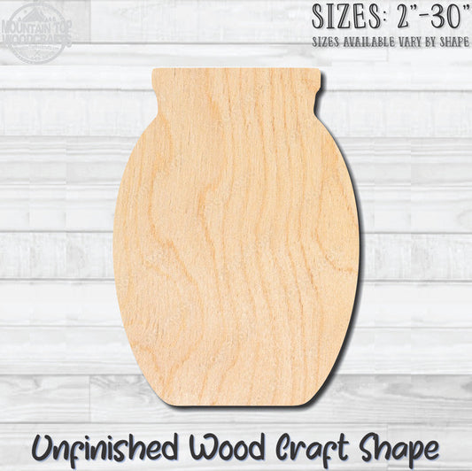 Canister Mason Jar Vase 1 Unfinished Wood Shape Blank Laser Engraved Cutout Woodcraft Craft Supply