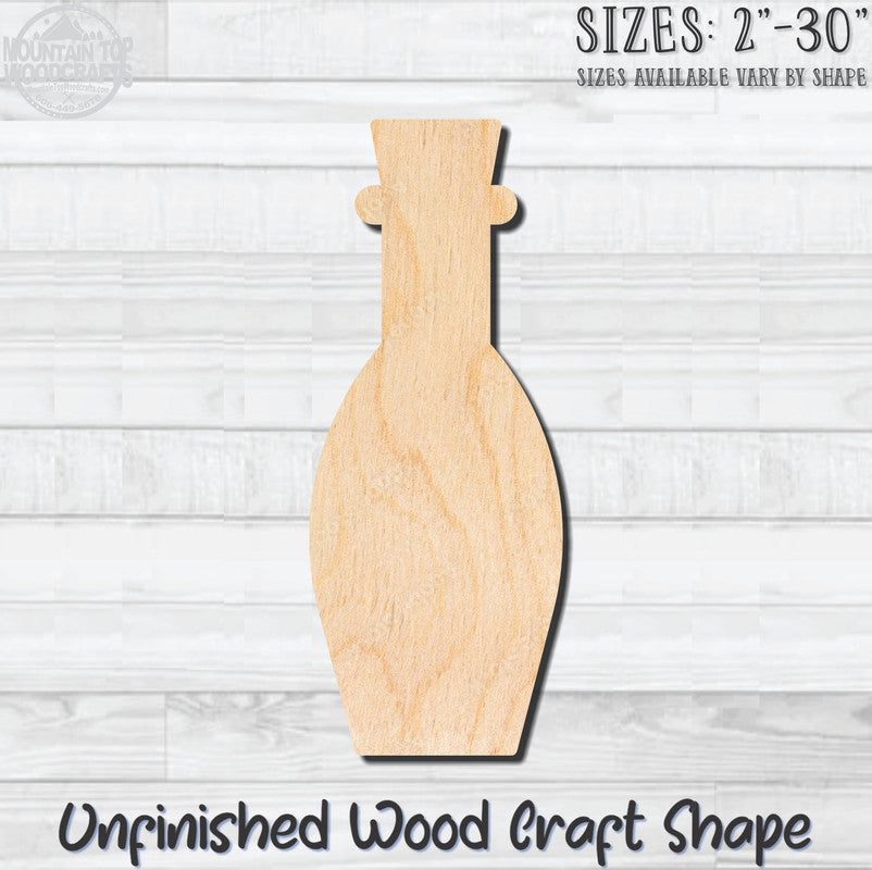 Bottle Carafe 1 Unfinished Wood Shape Blank Laser Engraved Cutout Woodcraft Craft Supply
