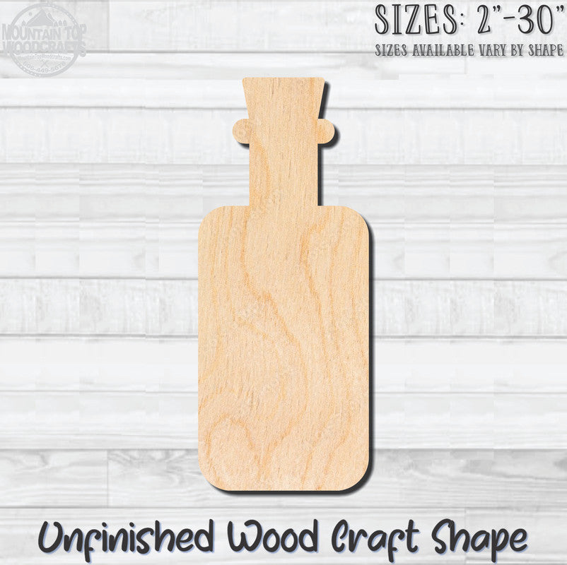 Bottle Carafe 3 Unfinished Wood Shape Blank Laser Engraved Cutout Woodcraft Craft Supply