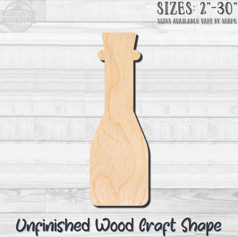 Bottle Carafe 5 Unfinished Wood Shape Blank Laser Engraved Cutout Woodcraft Craft Supply