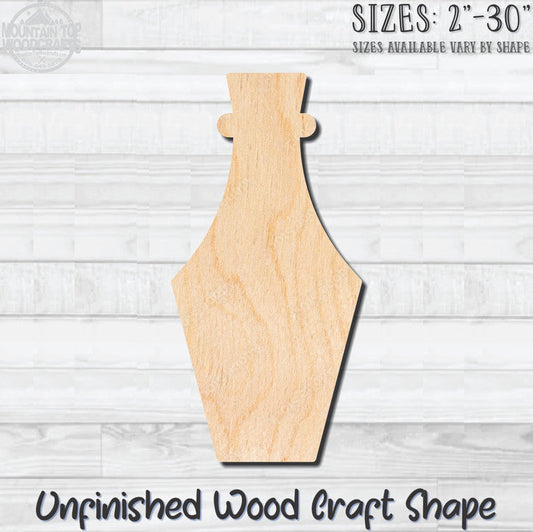 Bottle Carafe 8 Unfinished Wood Shape Blank Laser Engraved Cutout Woodcraft Craft Supply