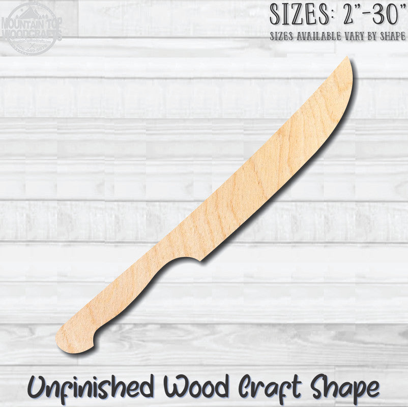 Knife Paring Unfinished Wood Shape Blank Laser Engraved Cutout Woodcraft Craft Supply