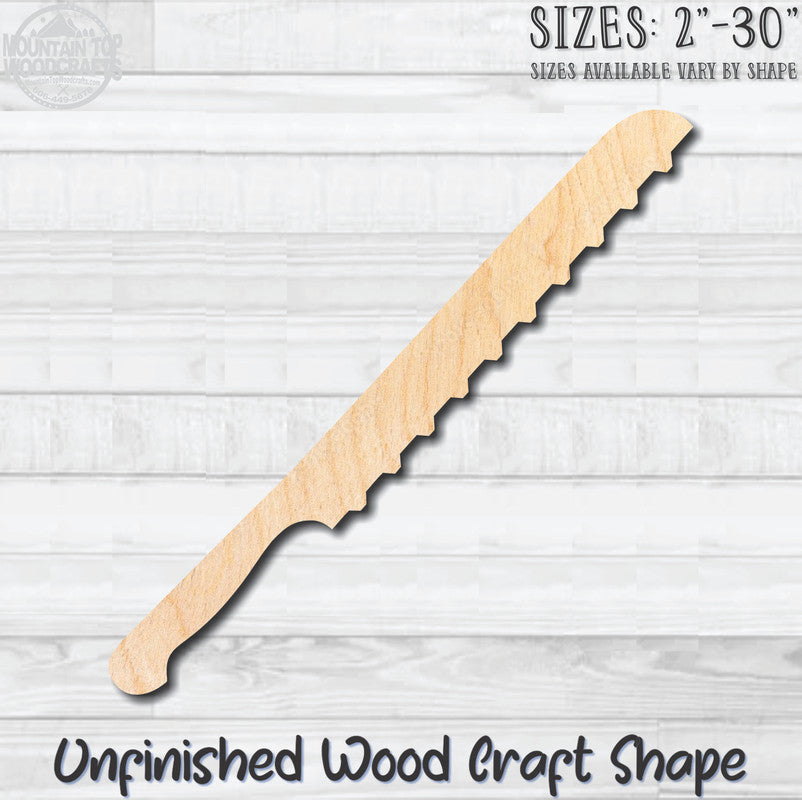 Knife Bread Kitchen Unfinished Wood Shape Blank Laser Engraved Cutout Woodcraft Craft Supply