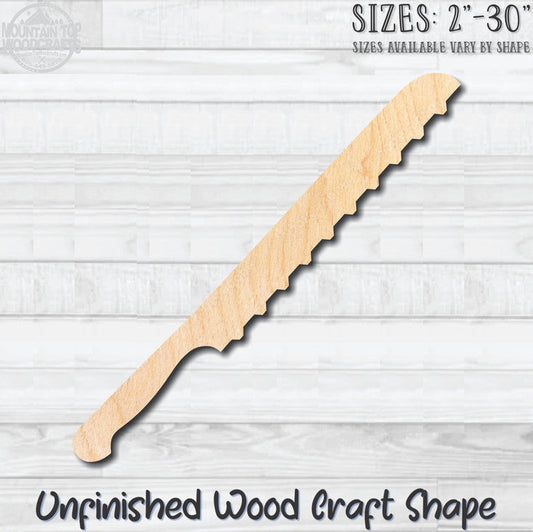 Knife Bread Kitchen Unfinished Wood Shape Blank Laser Engraved Cutout Woodcraft Craft Supply
