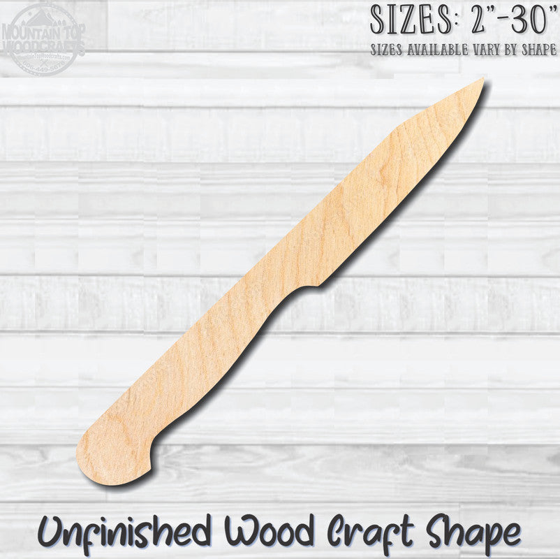 Knife Cleaver Kitchen Unfinished Wood Shape Blank Laser Engraved Cutout Woodcraft Craft Supply