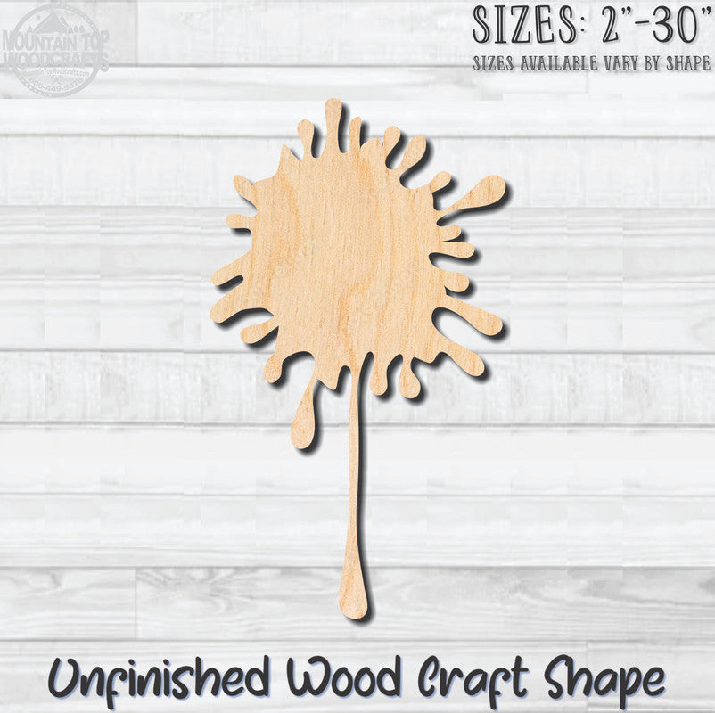 Paint Splat 3 Unfinished Wood Shape Blank Laser Engraved Cutout Woodcraft Craft Supply