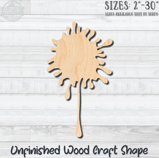 Paint Splat 3 Unfinished Wood Shape Blank Laser Engraved Cutout Woodcraft Craft Supply