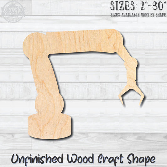 Robotic Arm 1 Unfinished Wood Shape Blank Laser Engraved Cutout Woodcraft Craft Supply