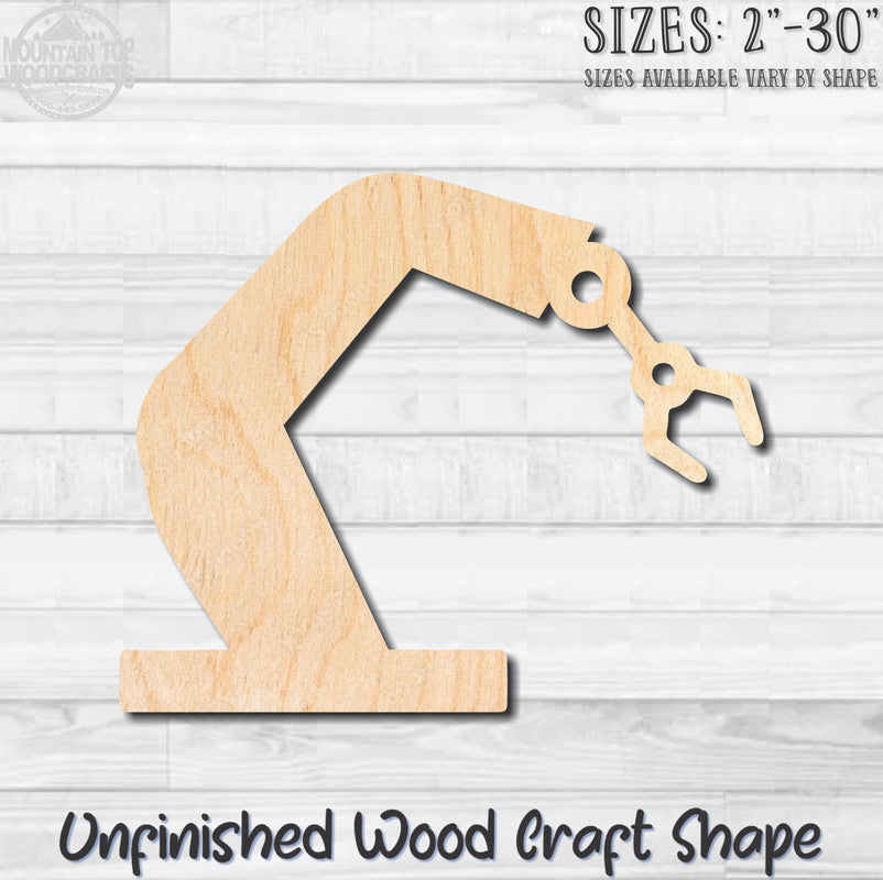 Robotic Arm 4 Unfinished Wood Shape Blank Laser Engraved Cutout Woodcraft Craft Supply