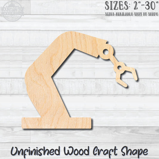 Robotic Arm 4 Unfinished Wood Shape Blank Laser Engraved Cutout Woodcraft Craft Supply