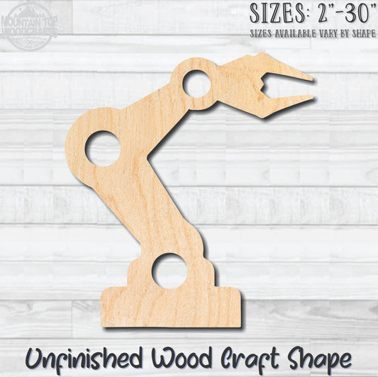 Robotic Arm 5 Unfinished Wood Shape Blank Laser Engraved Cutout Woodcraft Craft Supply