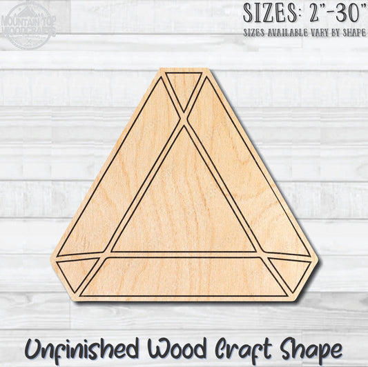 Gemstone Diamond 1 Unfinished Wood Shape Blank Laser Engraved Cutout Woodcraft Craft Supply