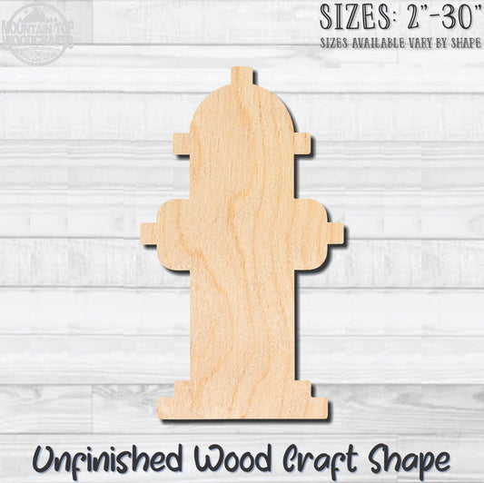 Fire Hydrant Unfinished Wood Shape Blank Laser Engraved Cutout Woodcraft Craft Supply