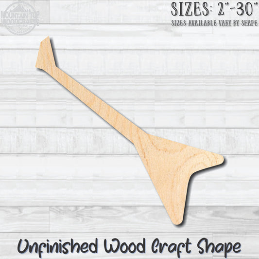 Guitar 1 Unfinished Wood Shape Blank Laser Engraved Cutout Woodcraft Craft Supply