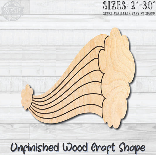 Rainbow & Clouds Banner Unfinished Wood Shape Blank Laser Engraved Cut Out Woodcraft Craft Supply