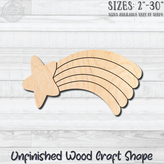 Star Rainbow Banner Unfinished Wood Shape Blank Laser Engraved Cut Out Woodcraft Craft Supply