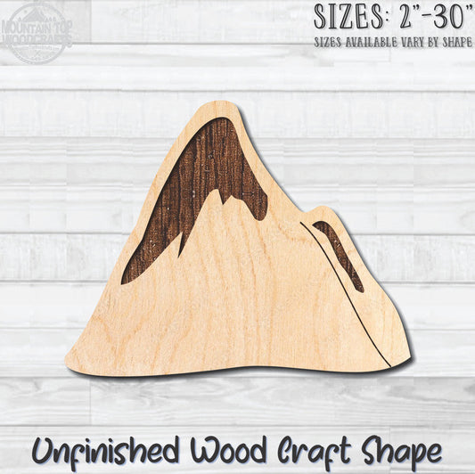 Mountain Range 6 Unfinished Wood Shape Blank Laser Engraved Cutout Woodcraft Craft Supply