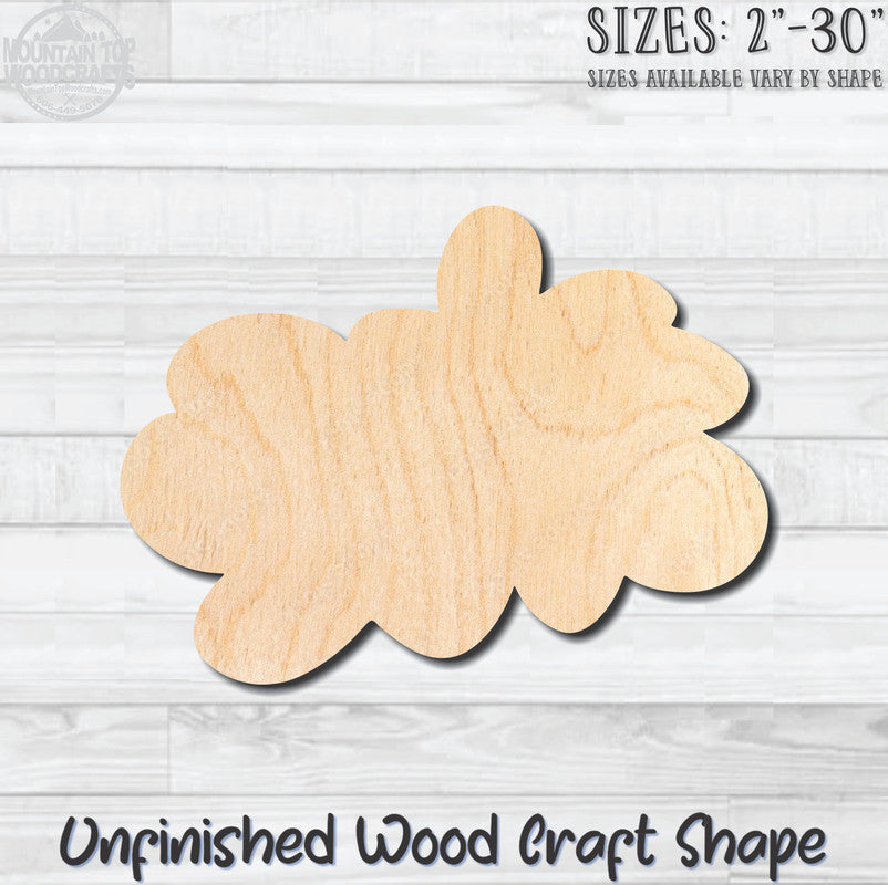 Cloud 2 Unfinished Wood Shape Blank Laser Engraved Cutout Woodcraft Craft Supply
