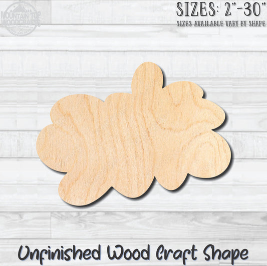 Cloud 2 Unfinished Wood Shape Blank Laser Engraved Cutout Woodcraft Craft Supply