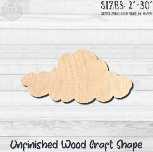 Cloud 4 Unfinished Wood Shape Blank Laser Engraved Cutout Woodcraft Craft Supply