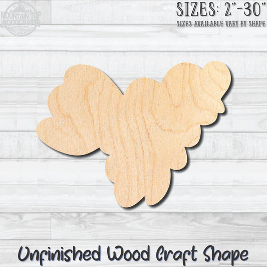 Cloud 6 Unfinished Wood Shape Blank Laser Engraved Cutout Woodcraft Craft Supply