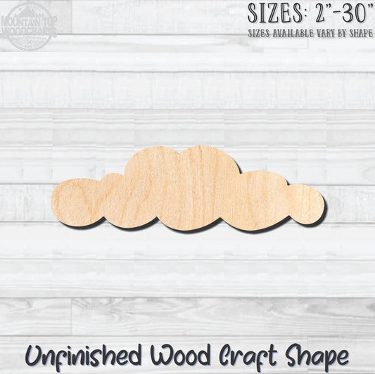 Cloud 7 Unfinished Wood Shape Blank Laser Engraved Cutout Woodcraft Craft Supply