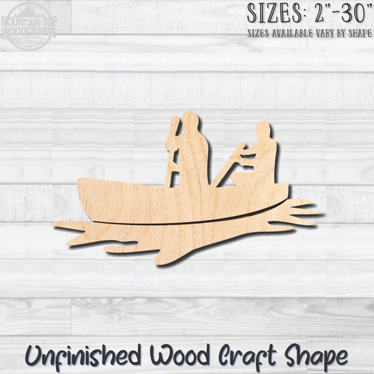 Canoe Rower Nautical Unfinished Wood Shape Blank Laser Engraved Cutout Woodcraft Craft Supply