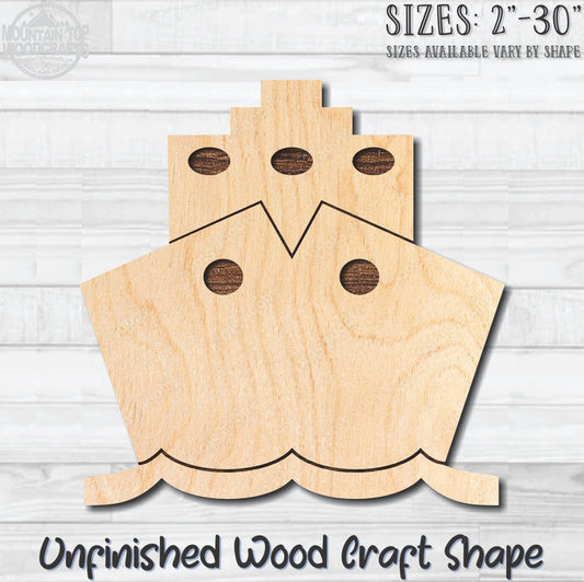 Battleship Nautical Unfinished Wood Shape Blank Laser Engraved Cutout Woodcraft Craft Supply