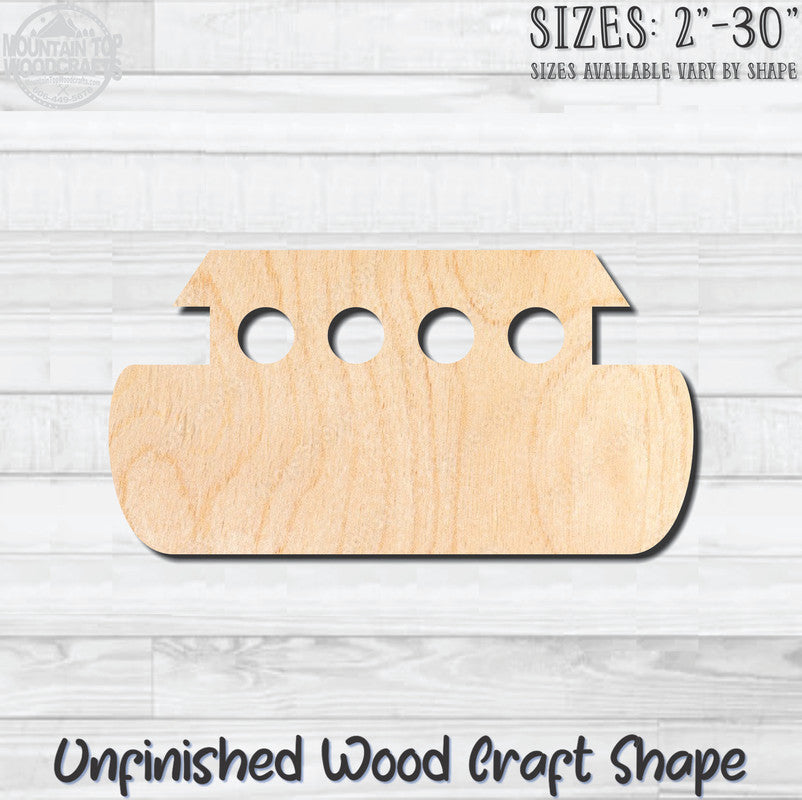 Noah's Ark 2 Unfinished Wood Shape Blank Laser Engraved Cutout Woodcraft Craft Supply