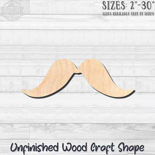 Mustache Walrus Unfinished Wood Shape Blank Laser Engraved Cutout Woodcraft Craft Supply