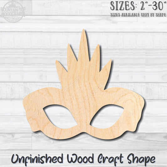 Masquerade Mardi Gras Mask 1 Unfinished Wood Shape Blank Laser Engraved Cutout Woodcraft Craft Supply