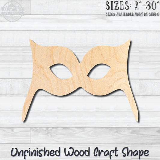 Masquerade Mask 5 Mardi Gras Unfinished Wood Shape Blank Laser Engraved Cutout Woodcraft Craft Supply