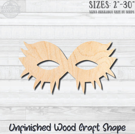 Masquerade Mardi Gras Mask 6 Unfinished Wood Shape Blank Laser Engraved Cutout Woodcraft Craft Supply