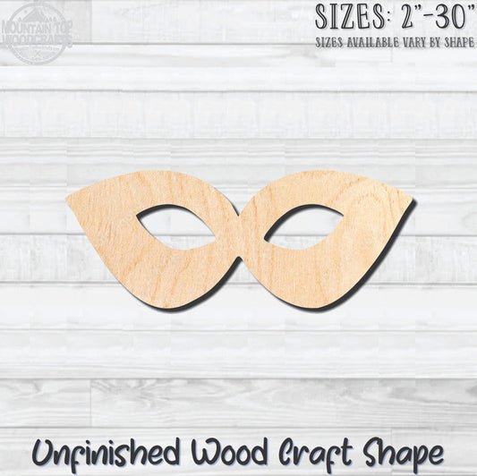 Masquerade Mardi Gras Mask 8 Unfinished Wood Shape Blank Laser Engraved Cutout Woodcraft Craft Supply