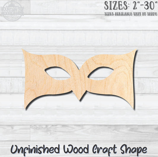 Masquerade Mardi Gras Mask 11 Unfinished Wood Shape Blank Laser Engraved Cutout Woodcraft Craft Supply