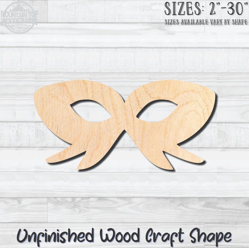 Masquerade Mardi Gras Mask 12 Unfinished Wood Shape Blank Laser Engraved Cutout Woodcraft Craft Supply