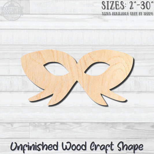 Masquerade Mardi Gras Mask 12 Unfinished Wood Shape Blank Laser Engraved Cutout Woodcraft Craft Supply