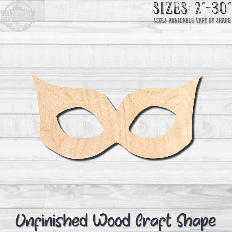 Masquerade Mardi Gras Mask 13 Unfinished Wood Shape Blank Laser Engraved Cutout Woodcraft Craft Supply
